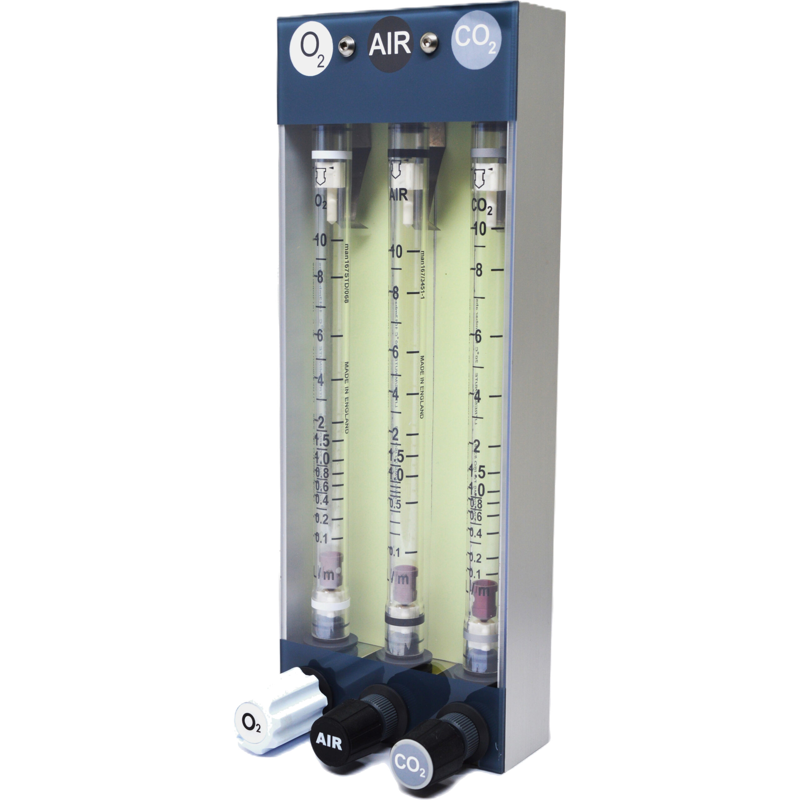Series 1600 Triple Tube Veterinary Gas Variable Area Flowmeter
