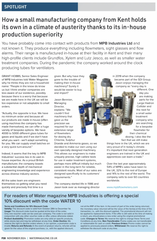 Article in Water Magazine, November 2025