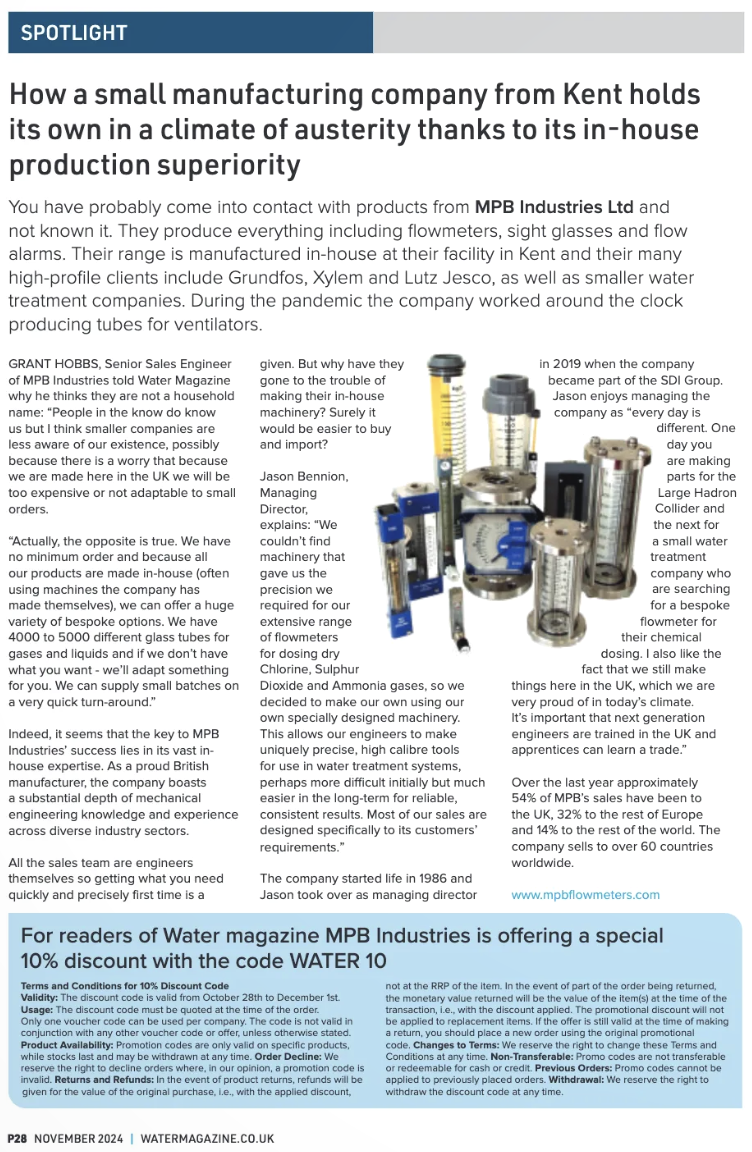 Article in Water Magazine, November 2025